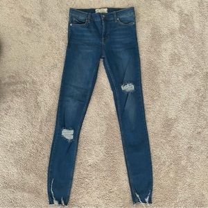 Free People Distressed Skinny Jeans